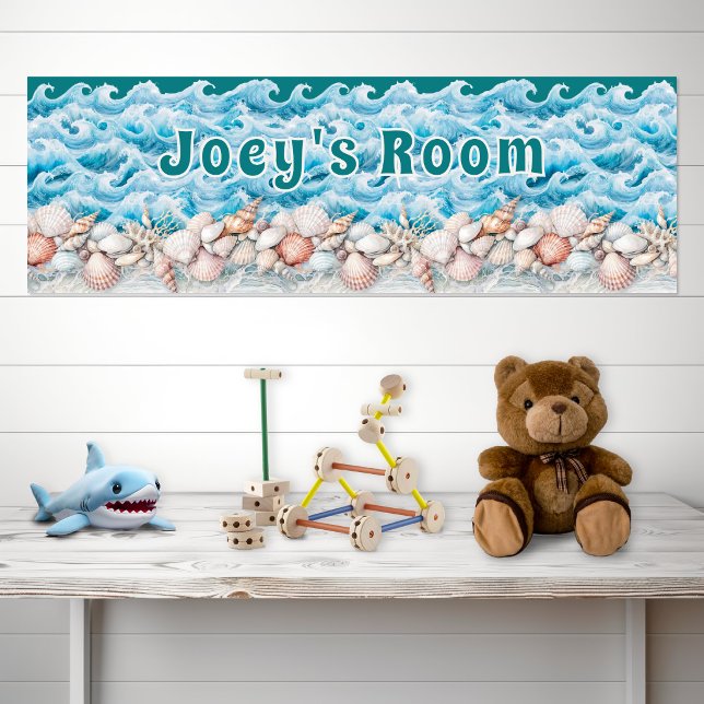 Beach Baby Kids Room Personalized Poster (Créateur téléchargé)