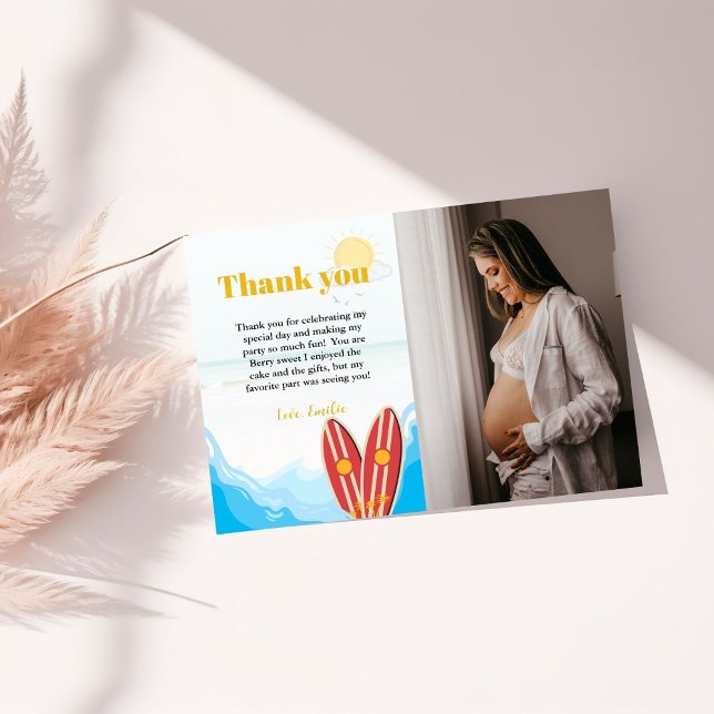 Beach Baby on Board Baby Dusche Danke Karte (Von Creator hochgeladen)