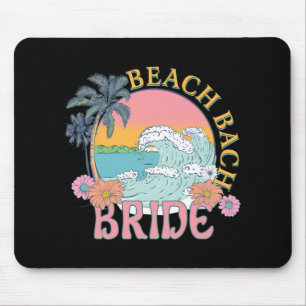 Beach Bach Bride Bridesmaid Retro Summer Bachelore Mousepad