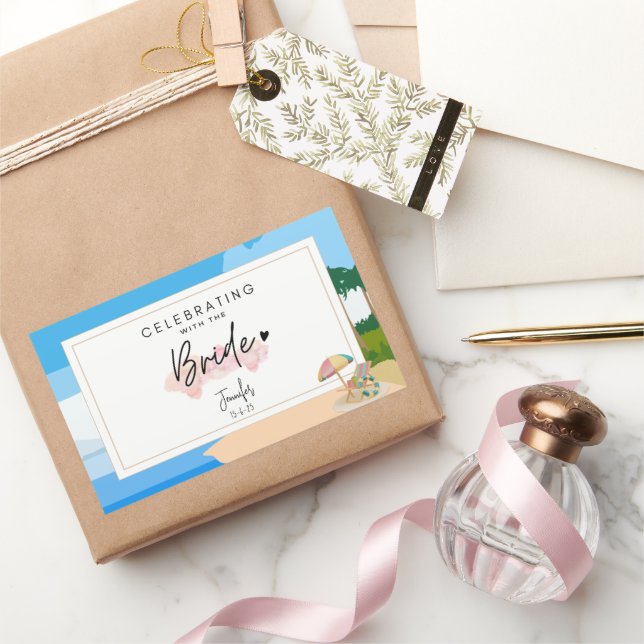 Beach Bachelorette, Hens Party Rechteckiger Aufkleber (Schenken)