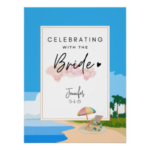 Beach Bachelorette Party für Hühner Poster