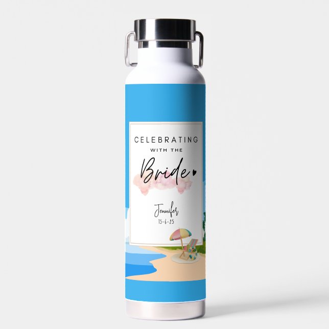 Beach Bachelorette | Party für Hühner Trinkflasche (Vorne)