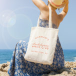 Beach Bachelorette Retro Modernes Personalisiert Tragetasche<br><div class="desc">Diese Tasche verbindet mühelos den Retro-Charme mit einer modernen Drehung am Strand und schafft ein stilvolles und funktionales Accessoire für Ihren Bachelorette-Aufenthalt. Personalisieren Sie es mit Namen,  Daten oder einer besonderen Botschaft,  was es zu einem einzigartigen und gepflegten Sake für Ihr Brautparty macht.</div>