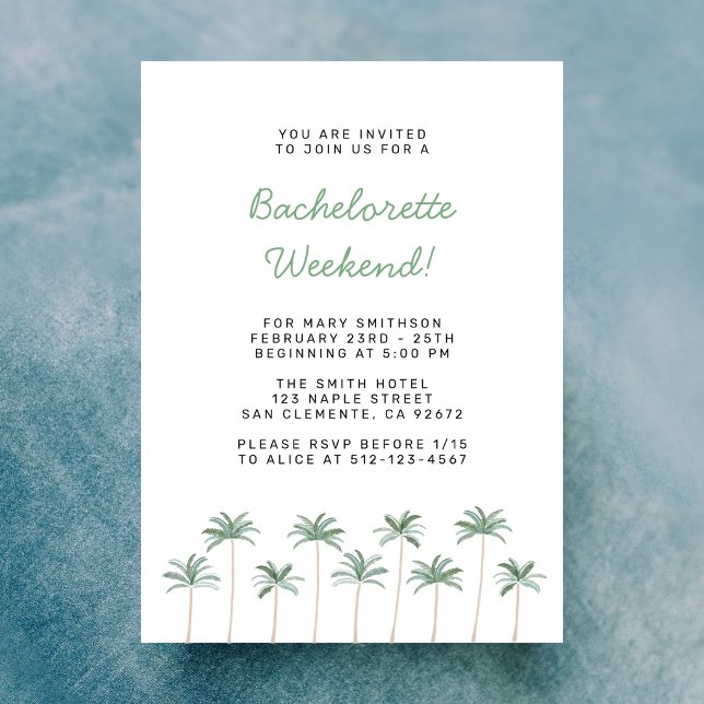 Beach Bachelorette Wochenende Einladung (Von Creator hochgeladen)
