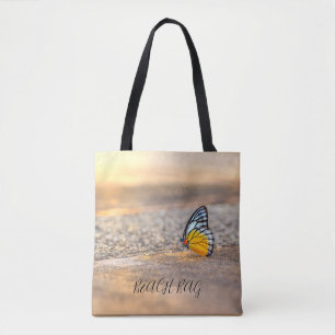 BEACH BAG - Schmetterling auf Sand Tasche