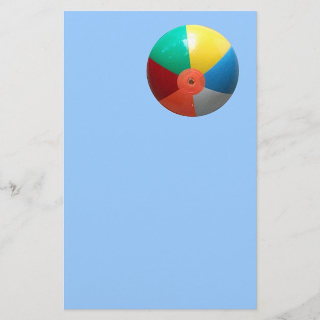 Beach Ball in der Sky Stationery Briefpapier (Vorderseite)