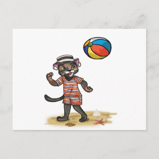 Beach BALL KITTY Postkarte