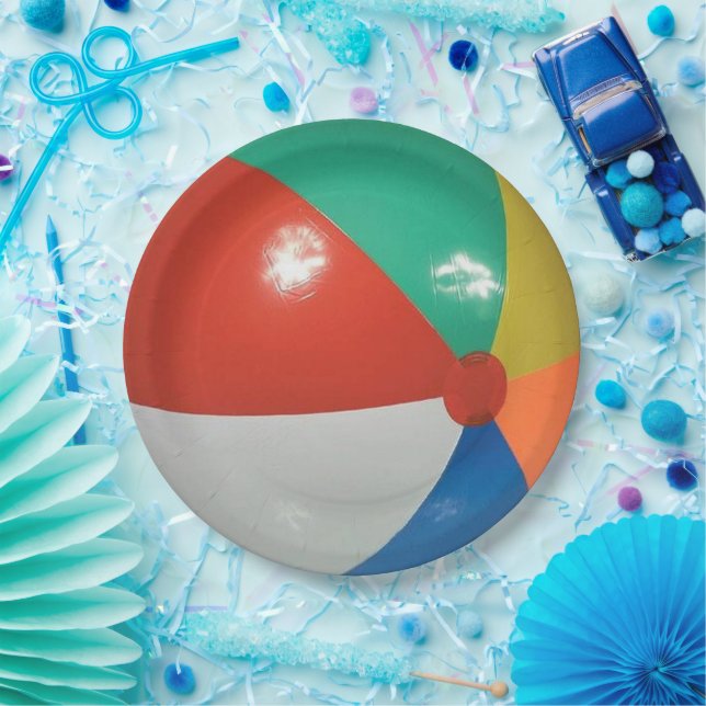 Beach Ball Pappteller (Party)