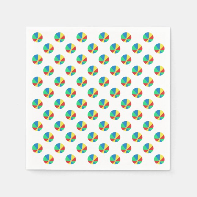 Beach Ball Pattern | Pool-Party Serviette (Vorderseite)