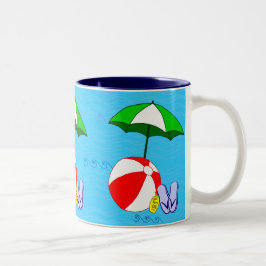 Beach Ball Pool Umbrella Tasse