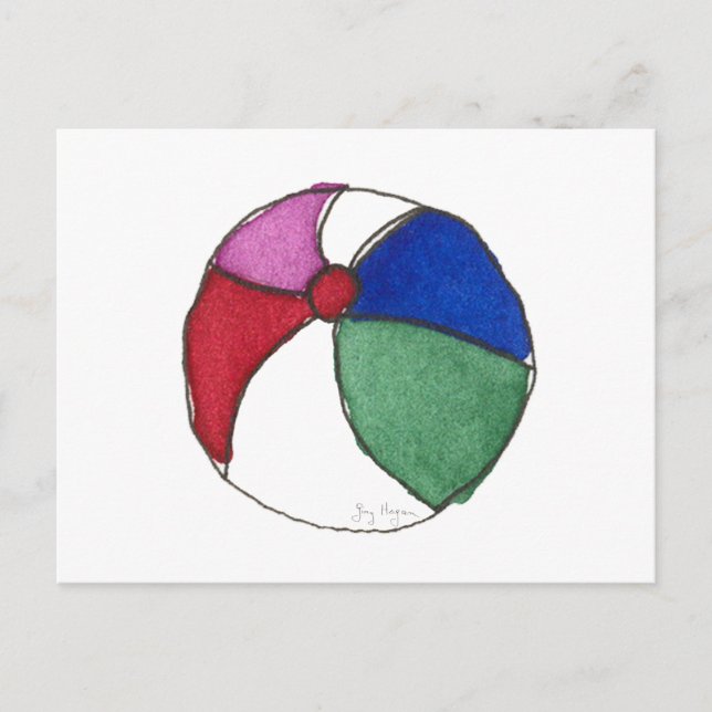 Beach Ball Postkarte (Vorderseite)