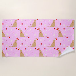 Beach Ball Pup Cotton Candy Pink Beach Blanka Strandtuch