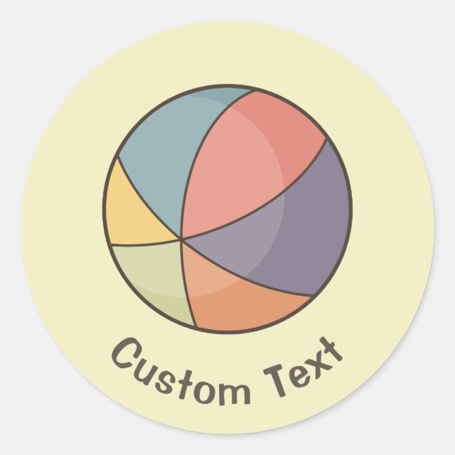 Beach Ball Runder Aufkleber (Vorderseite)