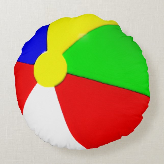 Beach Ball Rundes Kissen (Rückseite)