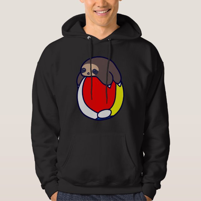 Beach Ball Sloth Hoodie (Vorderseite)