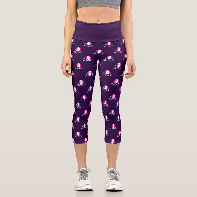 Beach Balls Capri Leggings (Vorderseite)