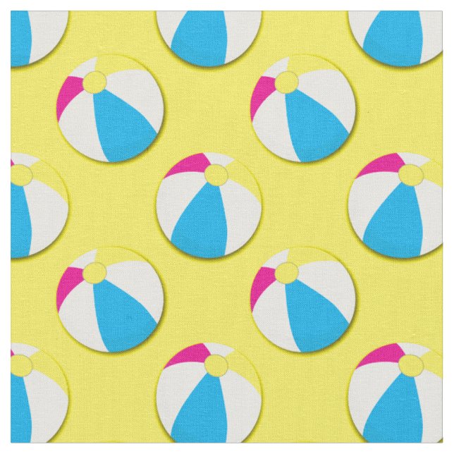 Beach Balls Niedlich Summer Pool Stoff (Nahaufnahme)
