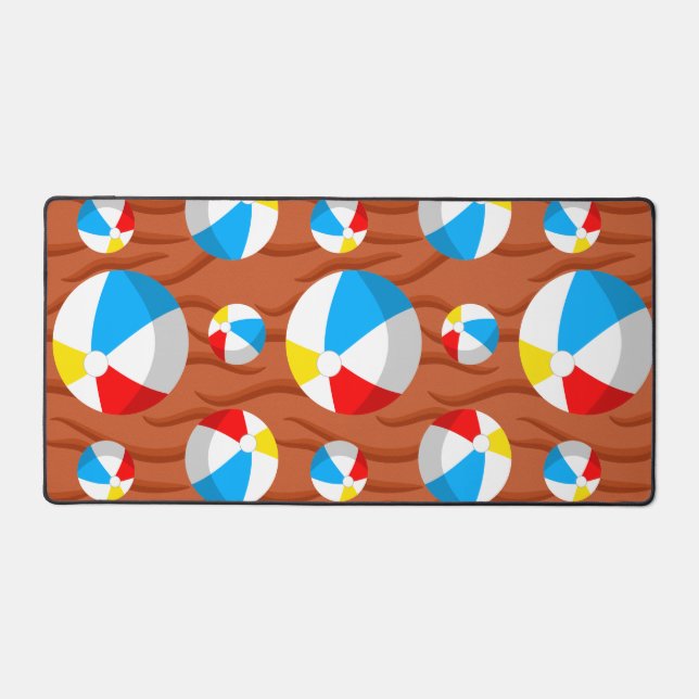 Beach Balls Red Sand Schreibtischunterlage (Vorderseite)