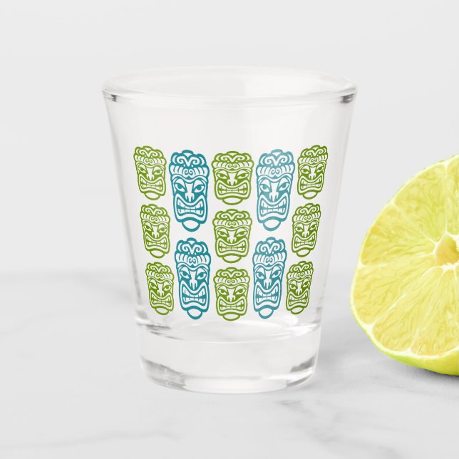 Beach Bar Party Retro Tiki Schnapsglas (Vorderseite)