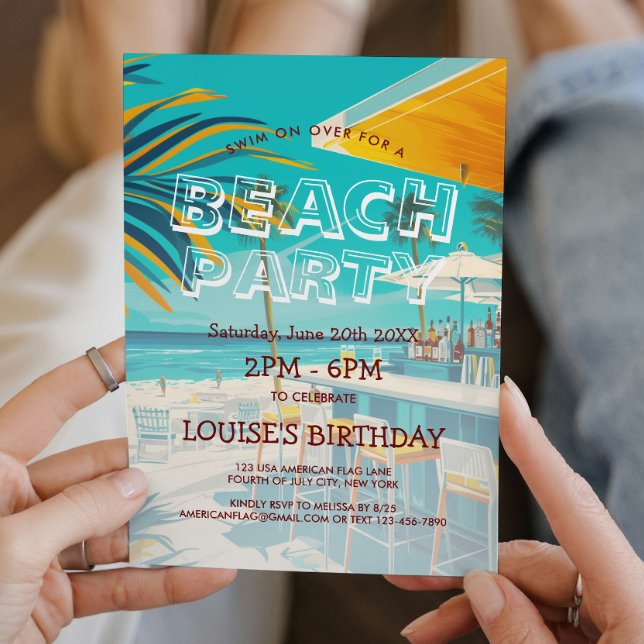 Beach Bar und Beach Party Einladung (Von Creator hochgeladen)