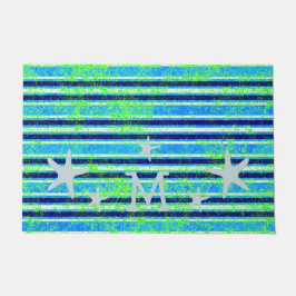 Beach Batik Streifen und Starfish Doormat Fußmatte