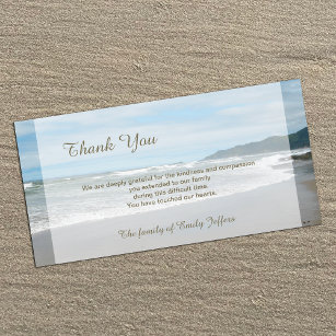 Beach Beileid Vielen Dank Memorial Foto Card Dankeskarte