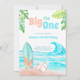 Beach Big One Birthday Einladungskarte
