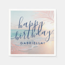 Beach Birthday Party Personalisiert Cocktail
