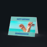 ***BEACH BIRTHDAY WISHES** "GRANDDAUGHTER" KARTE<br><div class="desc">Danke,  dass du bei einem meiner acht Läden angehalten hast</div>