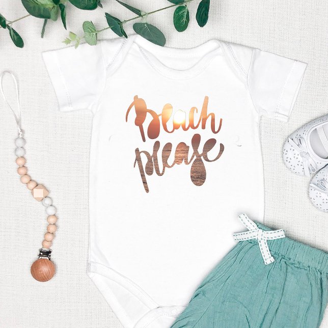 BEACH BITTE, Fun Typografie & Quote Baby Bodysuit Baby Strampler (Von Creator hochgeladen)