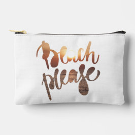 BEACH BITTE, lustige Typografie und Zitat Zubehörtasche