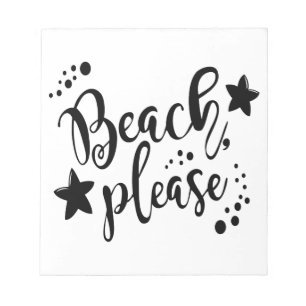 Beach bitte notizblock