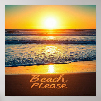 Beach bitte poster