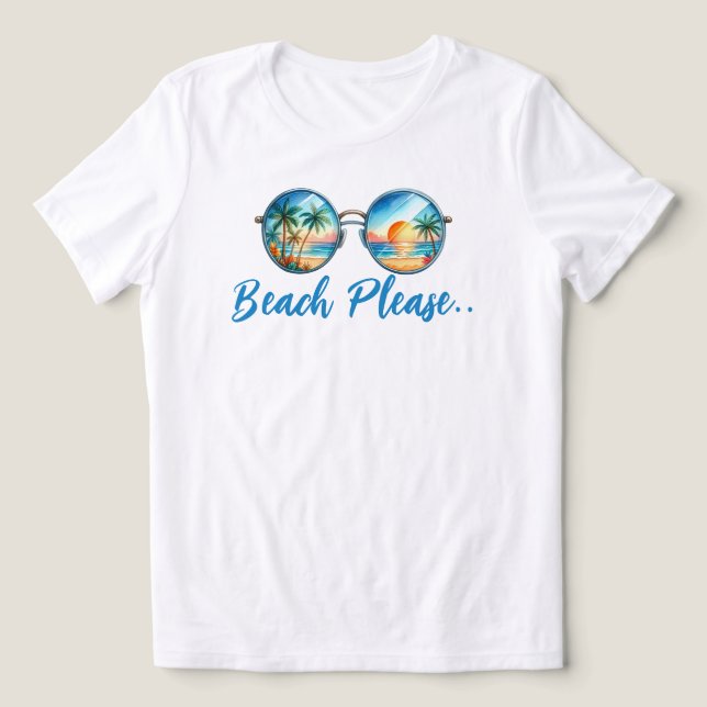 Beach bitte Tri-Blend shirt (Design Vorderseite)