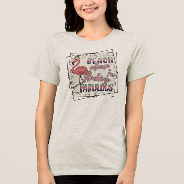 Beach bitte Tri-Blend shirt (Vorderseite)