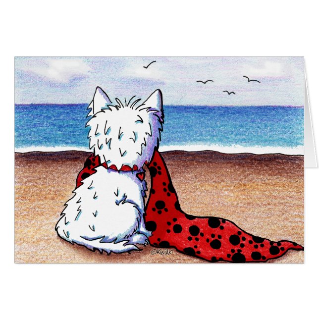 Beach Blanket Westie (Vorderseite (Horizontal))