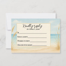 Beach Bliss Traditional RSVP Card Dankeskarte