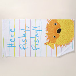 Beach Blow Fish "Here Fishy, Fishy" Strandtuch