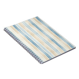 Beach Blue Cream Streifen Notizblock