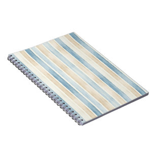 Beach Blue Cream Streifen Notizblock