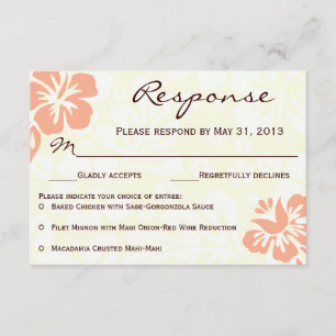 Beach Blume UAWG - Korallenriff RSVP Karte