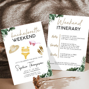 Beach Boho Bachelorette Week-end Fête Invitation