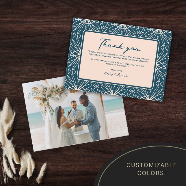 Beach Boho Trendy Wedding danke Ihnen Karten (Von Creator hochgeladen)