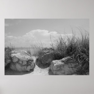 Beach Boulders Poster