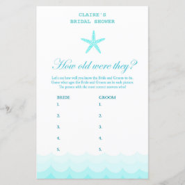 Beach Brautparty Game, Nautical, Meerjungfrau