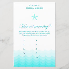 Beach Brautparty Game, Nautical, Meerjungfrau