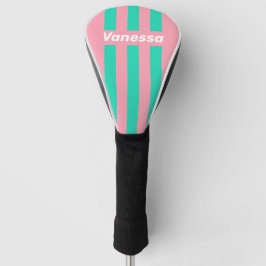 Beach Breeze Nostalgic Pin Stripes with Name Golf Headcover