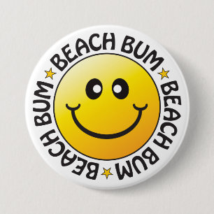 Beach Bum Abzeichen Button