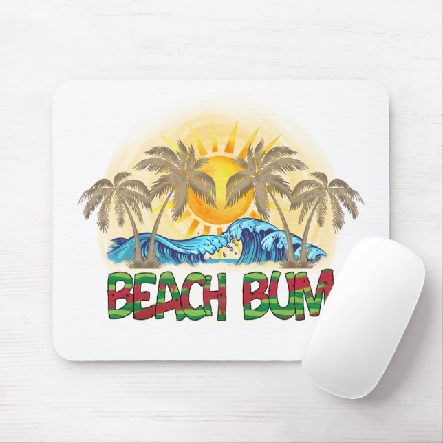 Beach Bum | Meereswellen | Tropisch Mousepad (Mit Mouse)