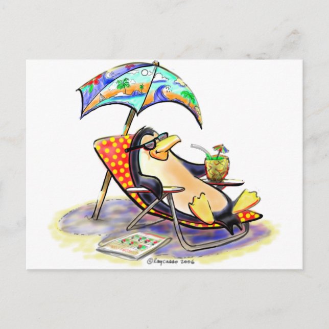 Beach Bum Postkarte (Vorderseite)